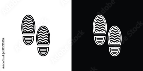 Shoe print icon Graphic vector set for ui design