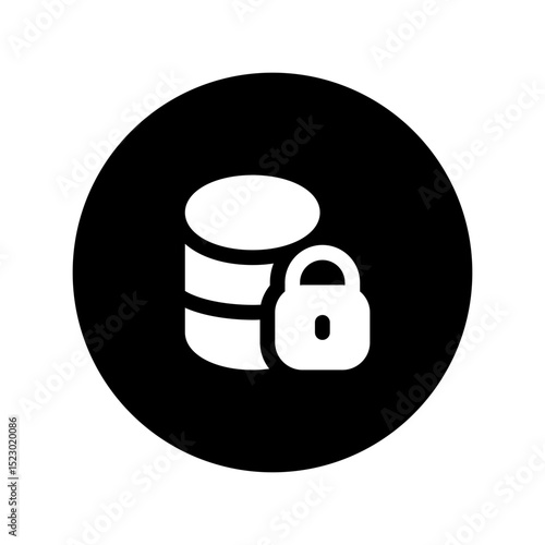 data encryption circular glyph icon