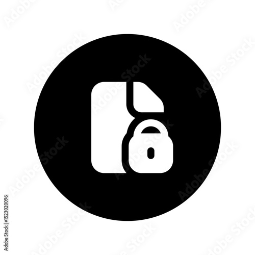 data encryption circular glyph icon