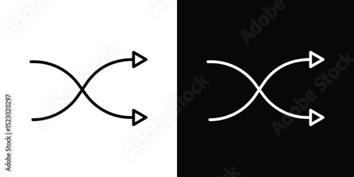 Shuffle icon Graphic vector set for ui design