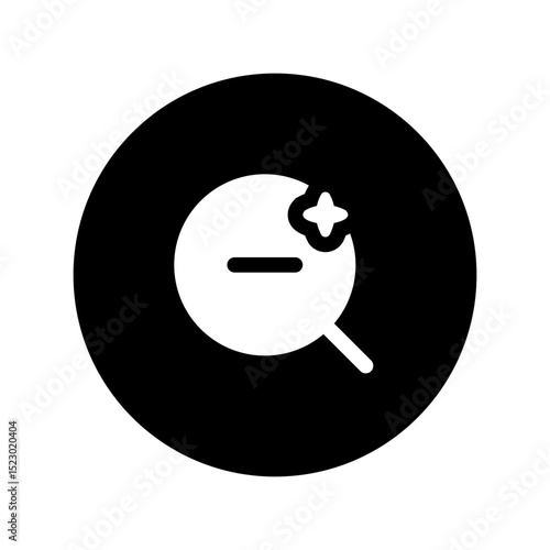 zoom out ai circular glyph icon