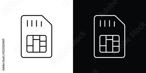 Sim card icon Graphic vector set for ui design