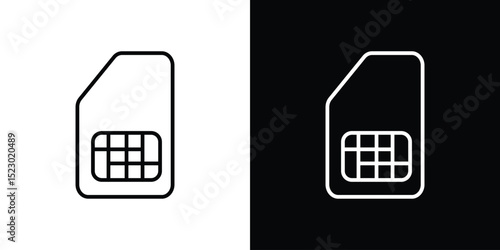 Sim card icon Graphic vector set for ui design