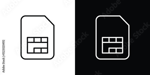 Sim card icon Graphic vector set for ui design