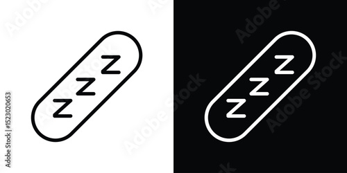 Sleeping pills icon Graphic vector set for ui design