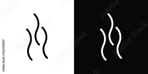 Smoke steam silhouette icon Graphic vector set for ui design