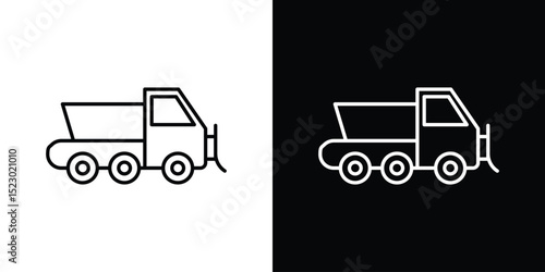Snowplow icon Graphic vector set for ui design