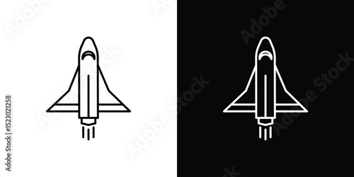 Space shuttle icon Graphic vector set for ui design
