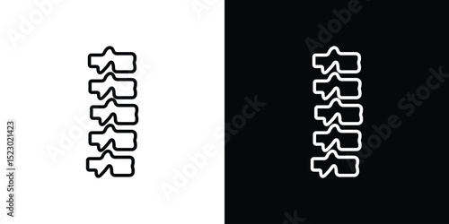 Spine icon Graphic vector set for ui design