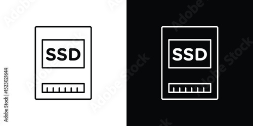 SSD drive icon Graphic vector set for ui design