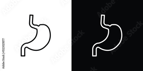 Stomach icon Graphic vector set for ui design