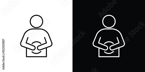 Stomachache icon Graphic vector set for ui design