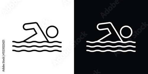 Swimmer icon Graphic vector set for ui design