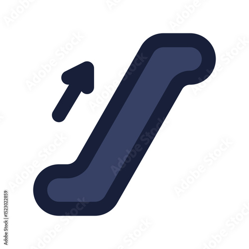 escalator flat line icon
