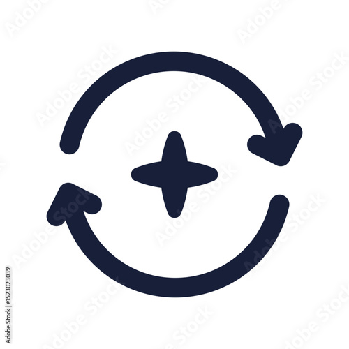 regenerate ai flat line icon