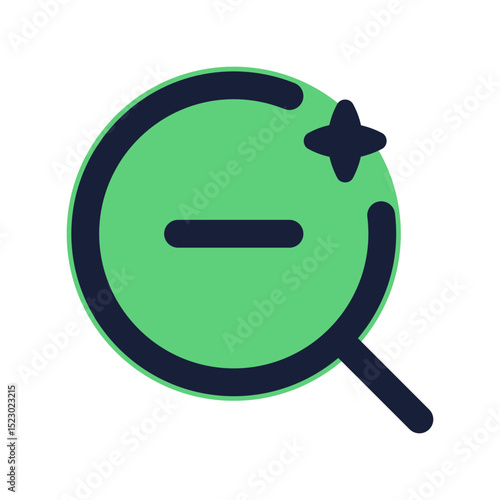zoom out ai flat line icon