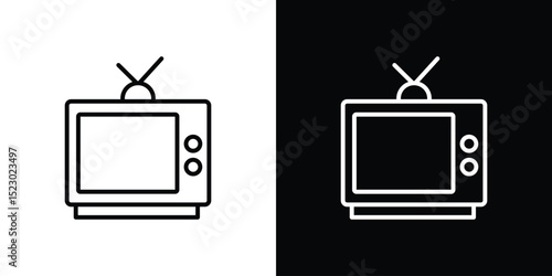 Television icon Graphic vector set for ui design