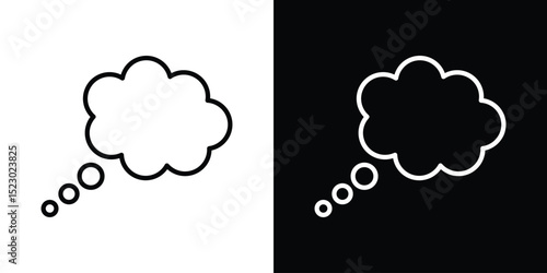Think bubble icon Graphic vector set for ui design