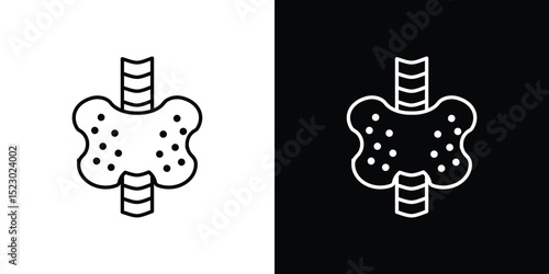 Thyroid icon Graphic vector set for ui design