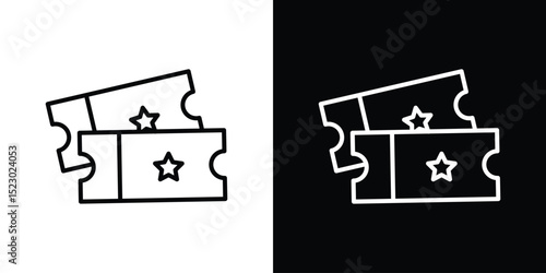 Ticket icon Graphic vector set for ui design