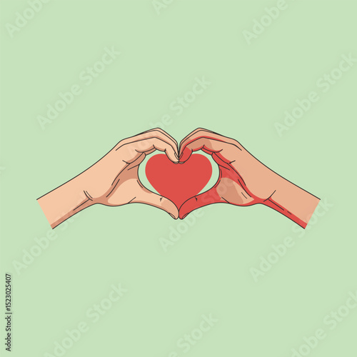 Hands holding a red heart, a symbol of love and care, perfect for Valentine's Day romance