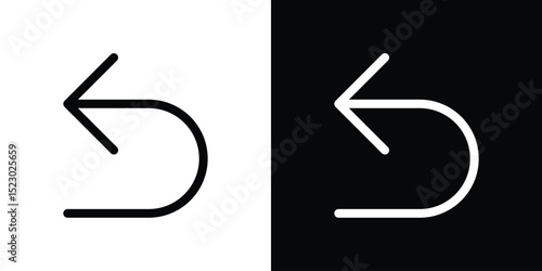 Undo icon Graphic vector set for ui design