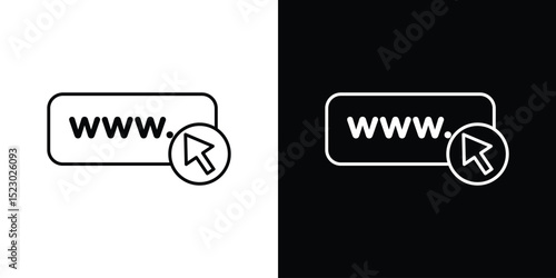 Url icon Graphic vector set for ui design
