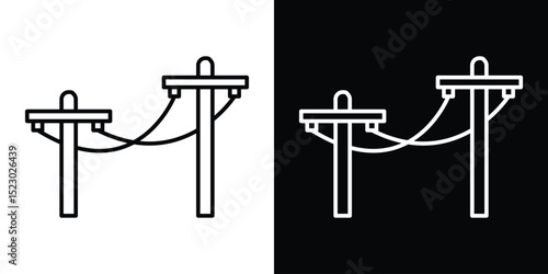 Utility pole icon Graphic vector set for ui design