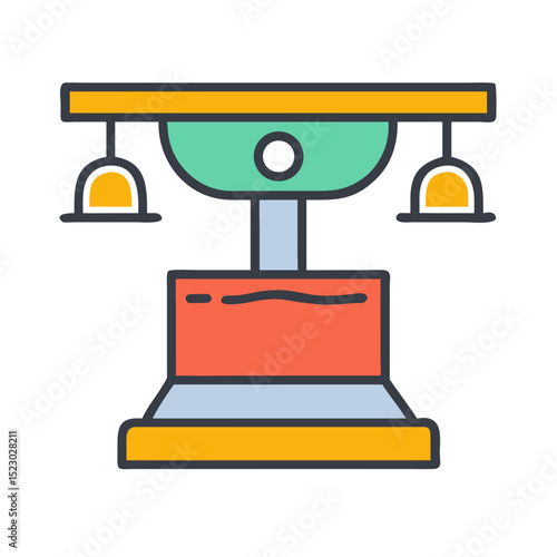 Scale icon – filled flat vector sign