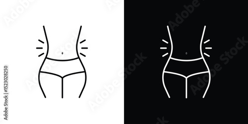 Weight loss icon Graphic vector set for ui design