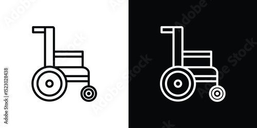 Wheelchair icon Graphic vector set for ui design