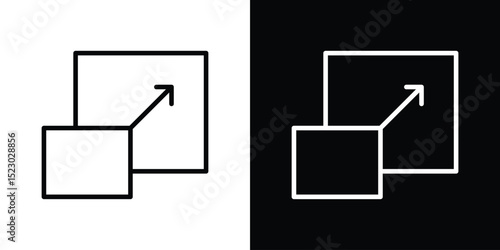 Window Maximize icon Graphic vector set for ui design