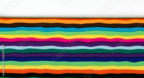 Vibrant Rainbow Layers Displaying Fluid Motion And Color Harmony