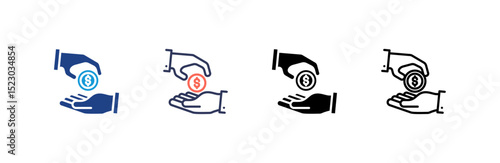 Payment icon set multiple style collection