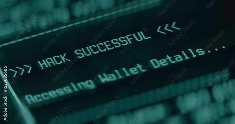 Hack Successful message, Accessing Wallet details