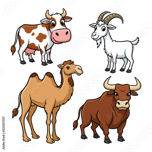 set of farm animals
