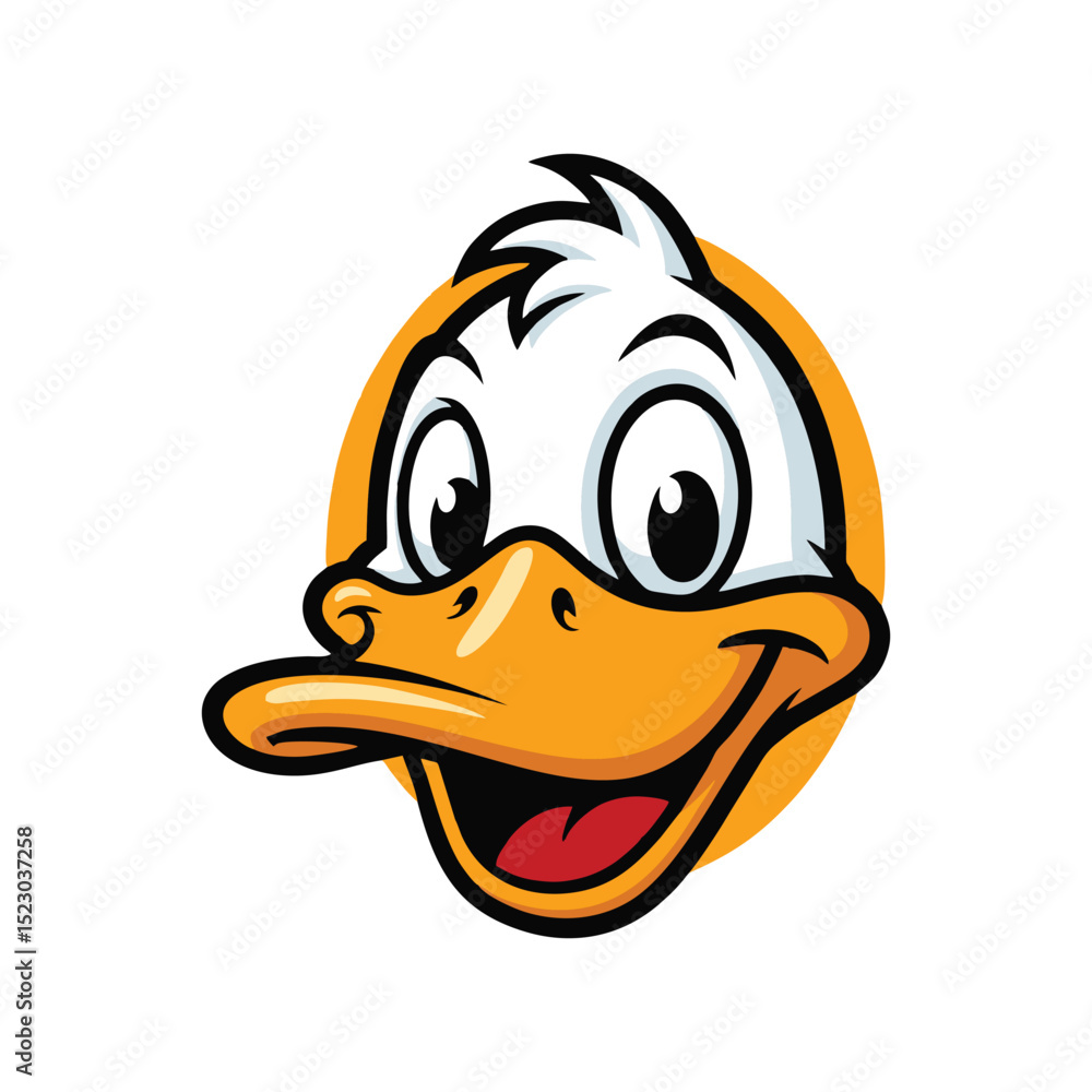 Fototapeta premium funny cartoon duck head