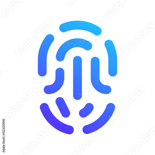 fingerprint gradient fill icon