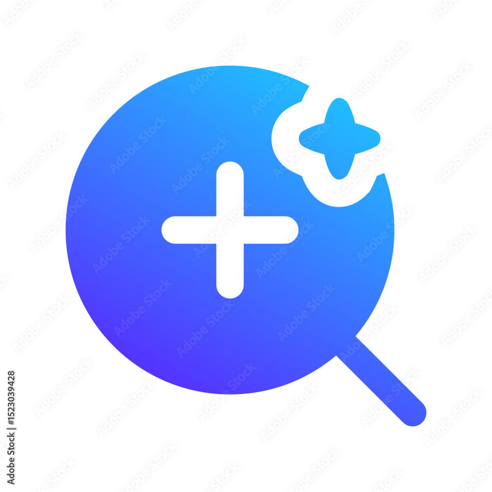 Fototapeta premium zoom in ai gradient fill icon