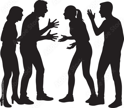 silhouettes of people in different poses