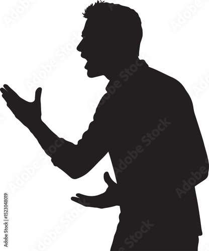 silhouette of a young man