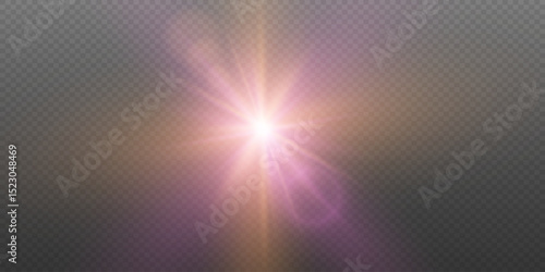 Star explosion. Vector sparkles on transparent background. Sparkling particles. EPS 10.