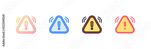 Crisis icon set multiple style collection