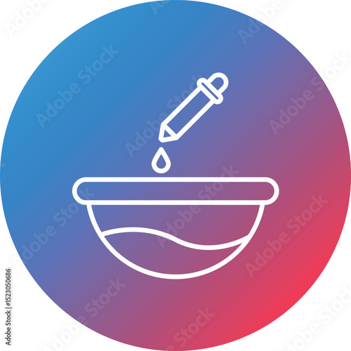 Dropper Line Gradient Circle Background Icon