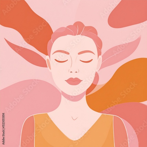 Mindful Illustration of a Person Resting in Nature