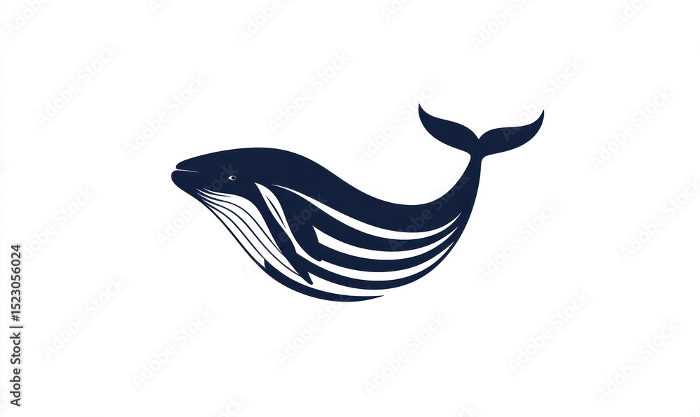 Obraz premium Stylized whale silhouette