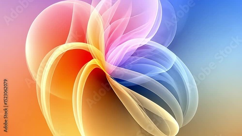 Abstract Colorful Swirling Design with Fluid Shapes and Soft Gradients in Vibrant Tones and Hues