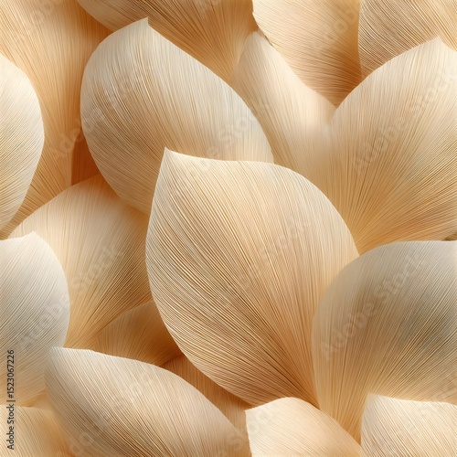 Textured close-up of delicate beige leaves