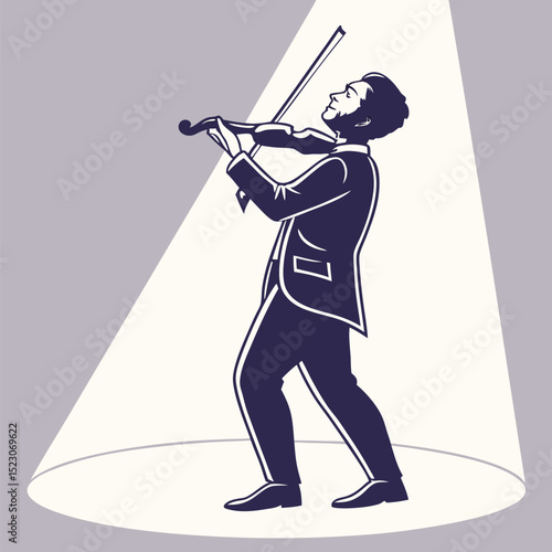 vector illustration of a violin silhouette