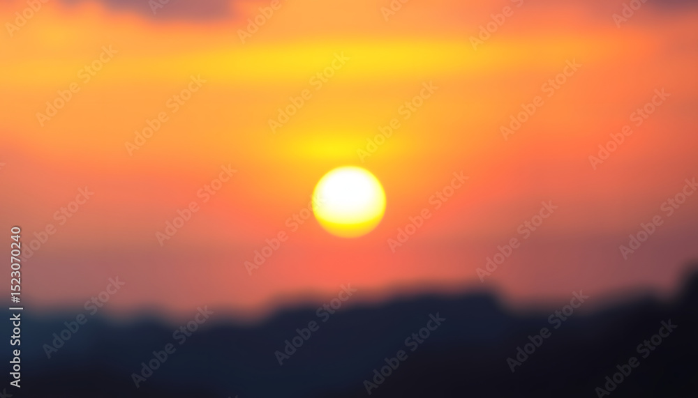 Obraz premium Softly blurred golden sunrise backdrop, Paper Cutout style. White tone